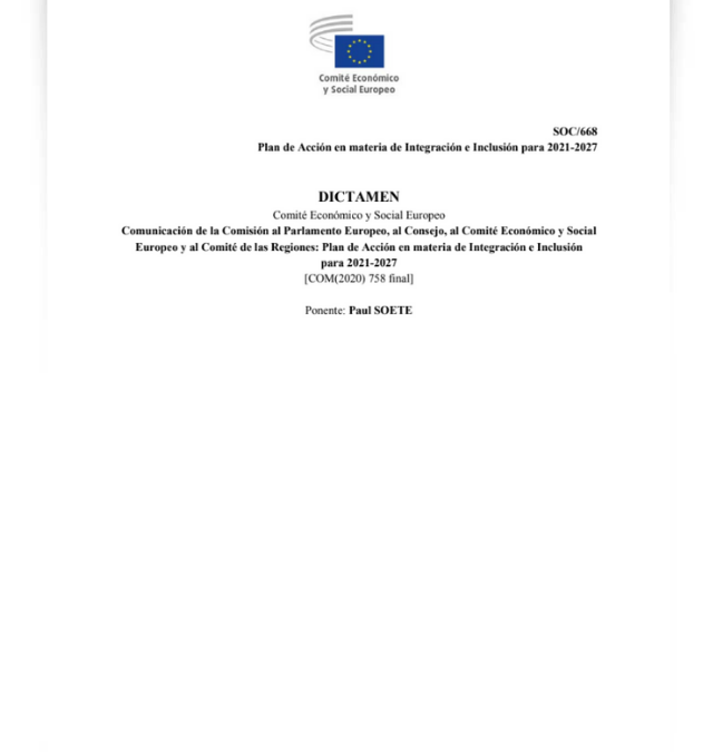 Plan de Acción en materia de Integración e Inclusión para 2021-2027
