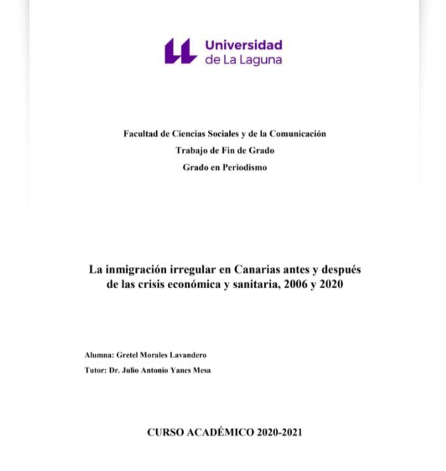 La inmigración irregular en Canarias antes y después de la crisis económica y sanitaria, 2006 y 2020