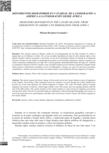 Movimientos migratorios en Canarias: de la emigración a América a la inmigración desde África