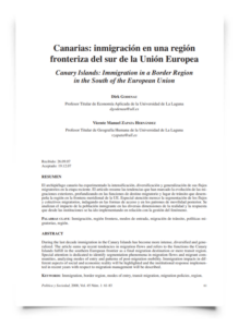 Canarias: inmigración en una región fronteriza del sur de la Unión Europea