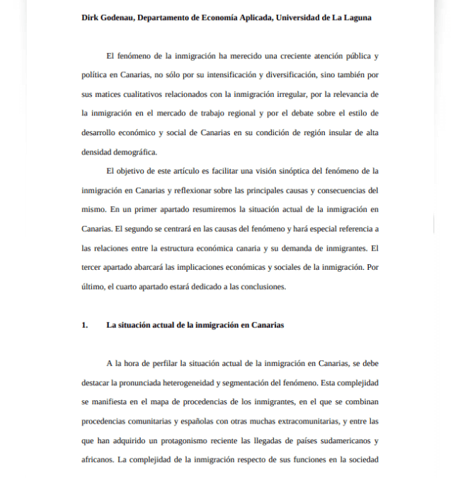 La Inmigración en Canarias