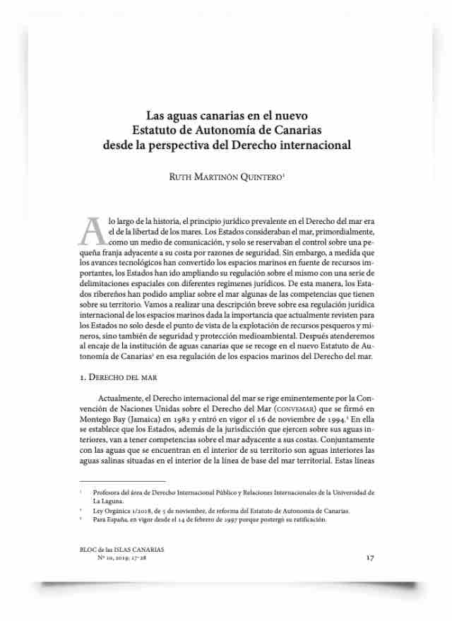 Las aguas canarias en el nuevo Estatuto de Autonomía de Canarias desde ...