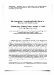 Las expectativas y metas de las familias gitanas en Canarias hacia el éxito escolar
