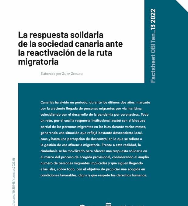 La respuesta solidaria de la sociedad canaria ante la reactivación de la ruta migratoria