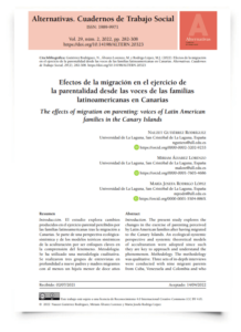 Efectos de la migración en el ejercicio de la parentalidad desde las voces de las familias latinoamericanas en Canarias