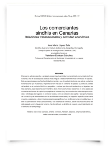 Los comerciantes sindhis en Canarias: Relaciones transnacionales y actividad económica