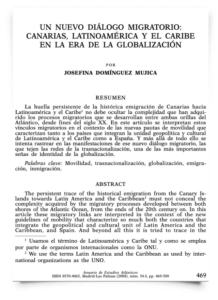 Un nuevo diálogo migratorio: Canarias, Latinoamérica y el Caribe en la era de la globalización