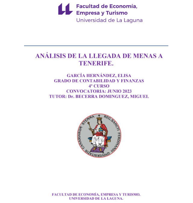 Análisis de la llegada de MENAS a Tenerife