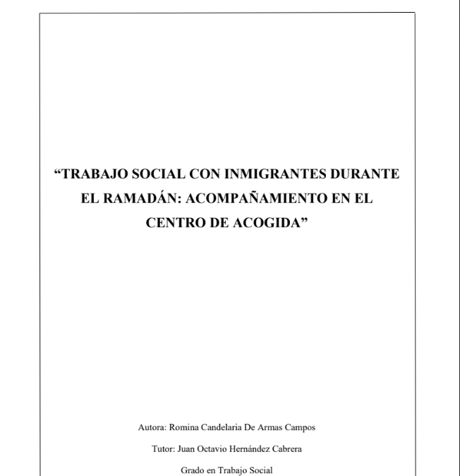 Trabajo Social con inmigrantes durante el Ramadán: acompañamiento en el centro de acogida