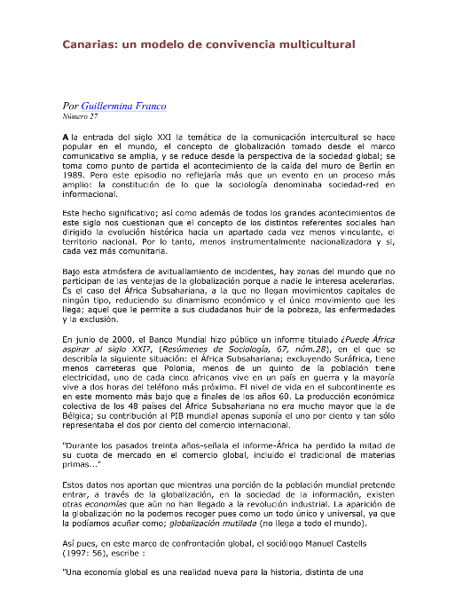 Canarias: un modelo de convivencia multicultural