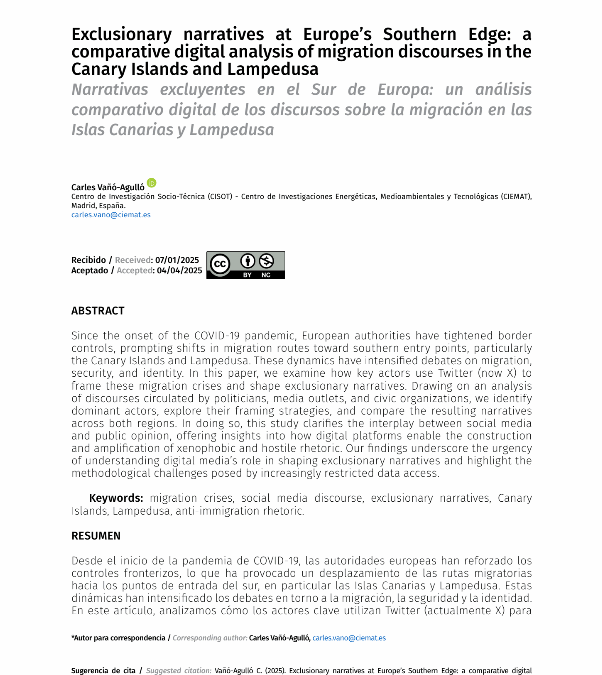 Exclusionary Narratives at Europe’s Southern Edge Exclusionary Narratives at Europe’s Southern Edge